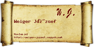 Weiger József névjegykártya