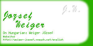 jozsef weiger business card