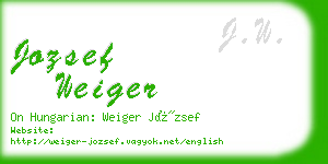 jozsef weiger business card
